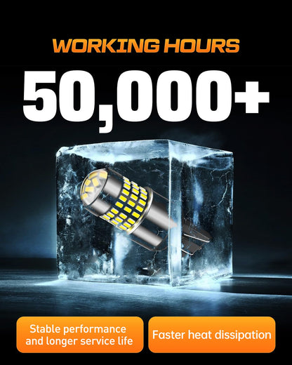 LUYED 3157 LED Bulbs Reverse Light Xenon White 1800 Lumens Super Bright 78 SMD 3056 3156 3057 4157 LED Bulbs,Used for Back Up Reverse Lights,Brake Lights,Tail Lights,Turn Signal Lights,Pack of 2