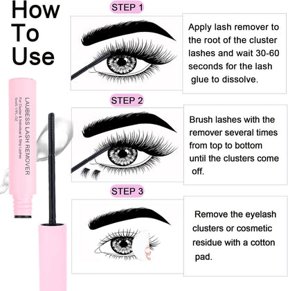 Wimpernverlängerungs-Set 20D+40D Cluster mit Kleber und Versiegelung – Wasserdichtes DIY-Wimpernverlängerungs-Set mit Pinzette (Set 20D/40D-0.07D-9-16Mix)