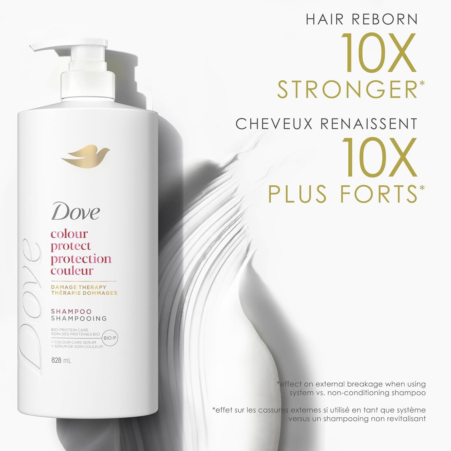Dove Intensive Repair Shampoo für geschädigtes Haar mit flüssiger Bio-Protein-Pflege, 828 ml
