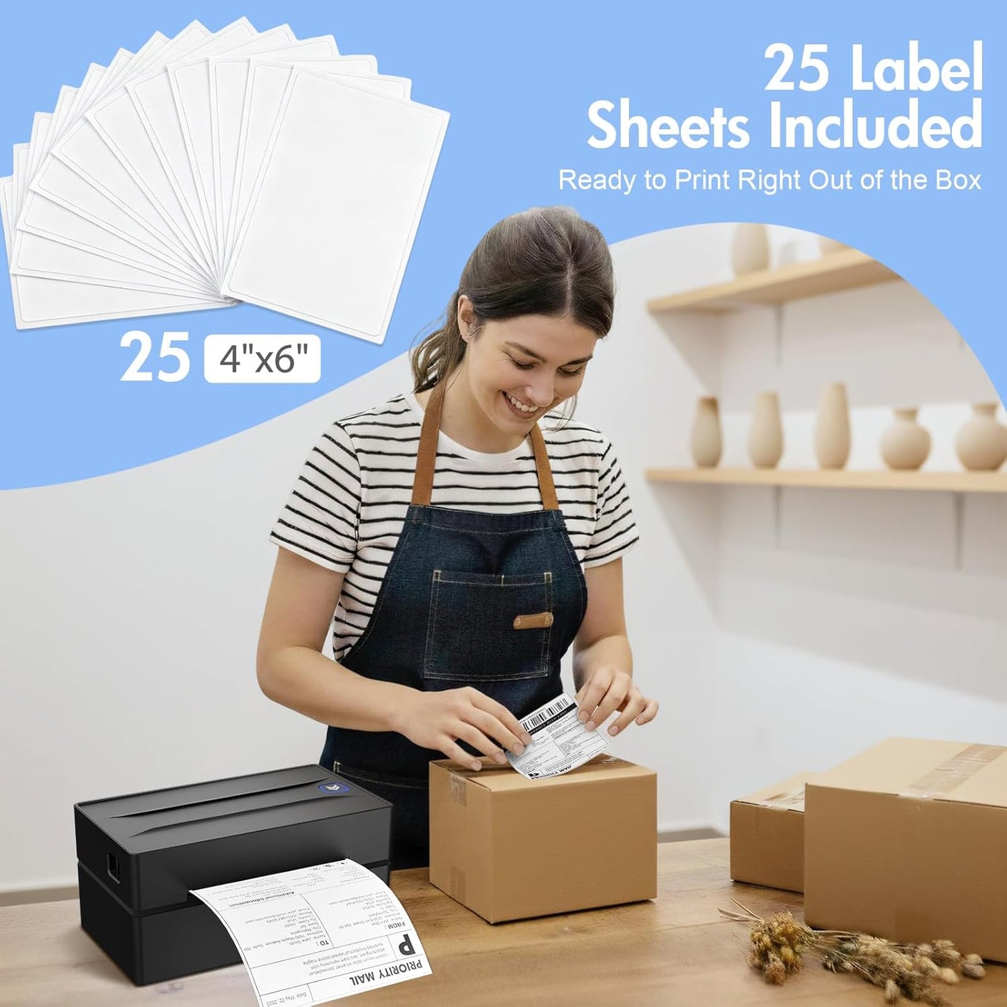 Streamline Your Shipping with the Nulltonex Bluetooth Thermal Label Printer