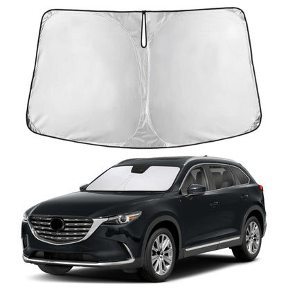 EcoNour Car Windshield Sunshade | Blocks 99% Heat & Keeps Interior Cool | Universal Fits Cars, SUVs, Trucks | Automotive Sun Screen, Visor & Car Accessories for Summer | Medium (64x32 Inches)
