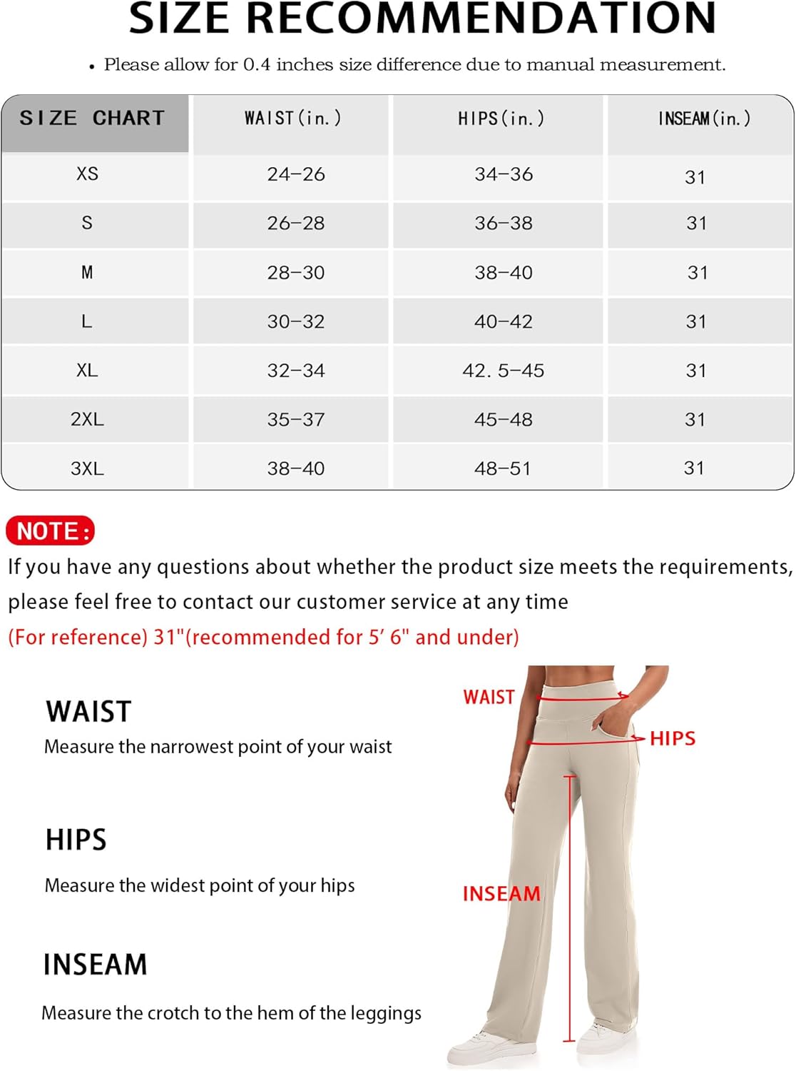 VOOVEEYA Yogahosen für Damen mit Taschen, gerade geschnittene Hose mit weitem Bein, hochtaillierte Business-Hose, petite/regulär//lang
