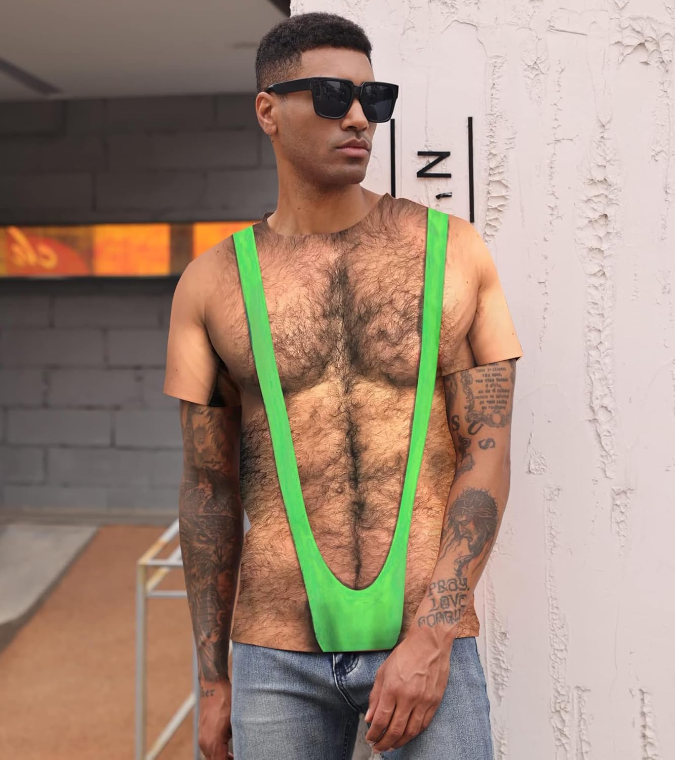 Cozople Herren T-Shirts 3D Bedruckt Lustige Shirts Hässliche Kurzarm Rundhals Oberteil Tee