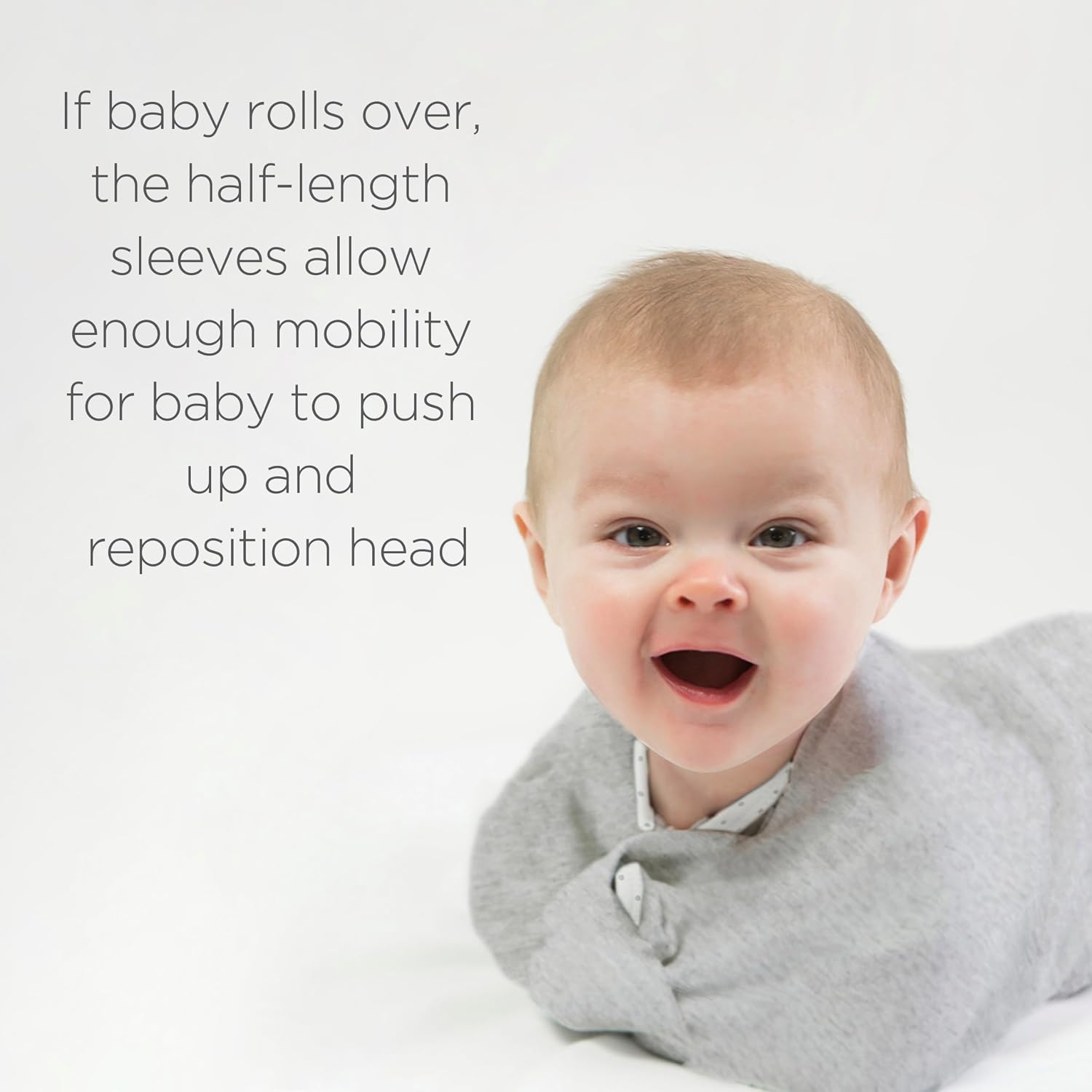 SwaddleDesigns Swaddle Sack with Arms Up Half-Length Sleeves and Mitten Cuffs,