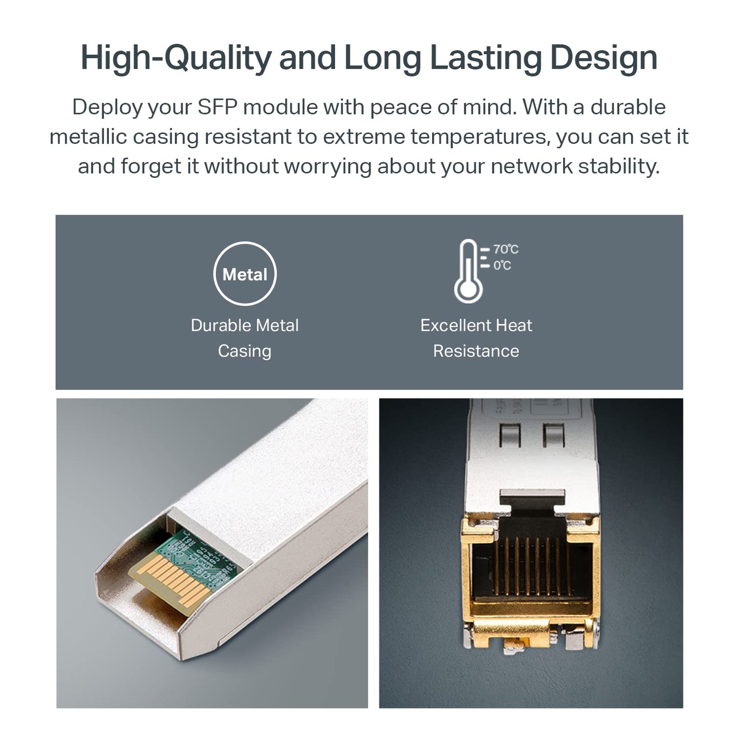 TP-Link Omada SM331T | 1000Base-T RJ45 SFP Module | 1.25G Copper SFP Transceiver| SFP to Ethernet | Plug and Play | Hot Pluggable| Up to 100m Distance | Durable Metal Casing | Versatile Compatibility