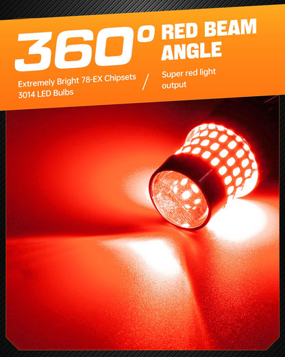 LUYED 3157 LED Bulbs Reverse Light Xenon White 1800 Lumens Super Bright 78 SMD 3056 3156 3057 4157 LED Bulbs,Used for Back Up Reverse Lights,Brake Lights,Tail Lights,Turn Signal Lights,Pack of 2