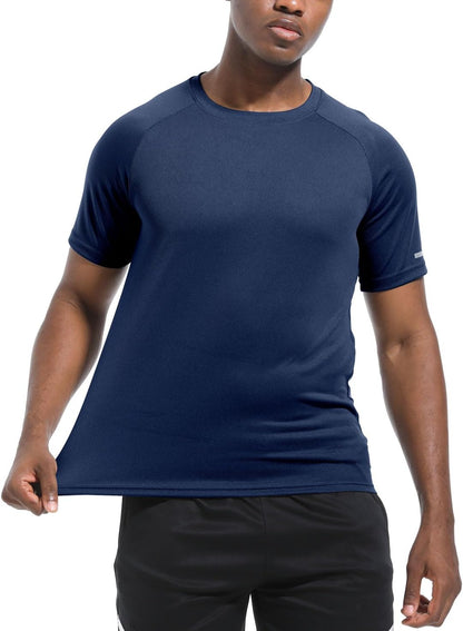 Boyzn 1er, 3er, 5er oder 7er Pack Herren-Trainings-Laufshirts, Dry Fit feuchtigkeitsableitendes T-Shirt, Gym Sport Kurzarm-T-Shirts