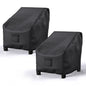 Patio Chair Covers for Outdoor Furniture Waterproof 2 Pack, Lawn Chair Covers 600D Heavy Duty Oxford Cloth, Large Covers for Lounge Lawn Deep Seat 38" W x 31" D x 29" H-Brown