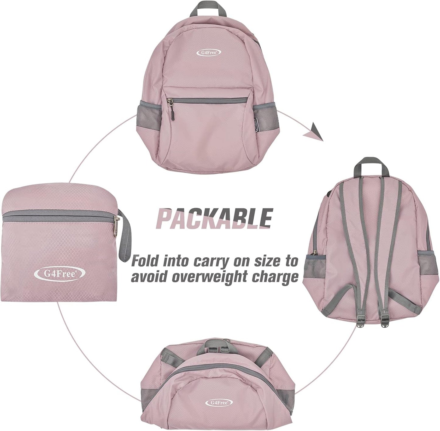 G4Free 20L Lightweight Packable Backpack Foldable Travel Hiking Daypack for Men and Women