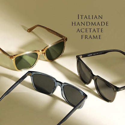 CARFIA Square Polarized Sunglasses for Men