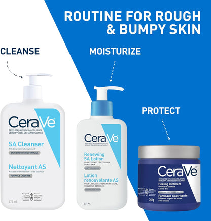 CeraVe Salicylic Acid Reinigung, Erneuerndes Peeling-Gesichtswaschmittel mit Vitamin D für normale Haut, parfümfrei, von CeraVe verifiziert, 473 ml