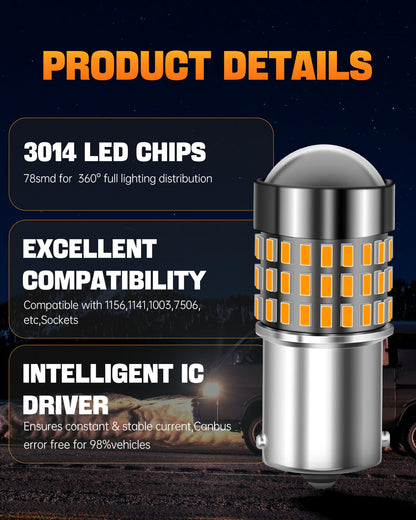 LUYED 3157 LED Bulbs Reverse Light Xenon White 1800 Lumens Super Bright 78 SMD 3056 3156 3057 4157 LED Bulbs,Used for Back Up Reverse Lights,Brake Lights,Tail Lights,Turn Signal Lights,Pack of 2