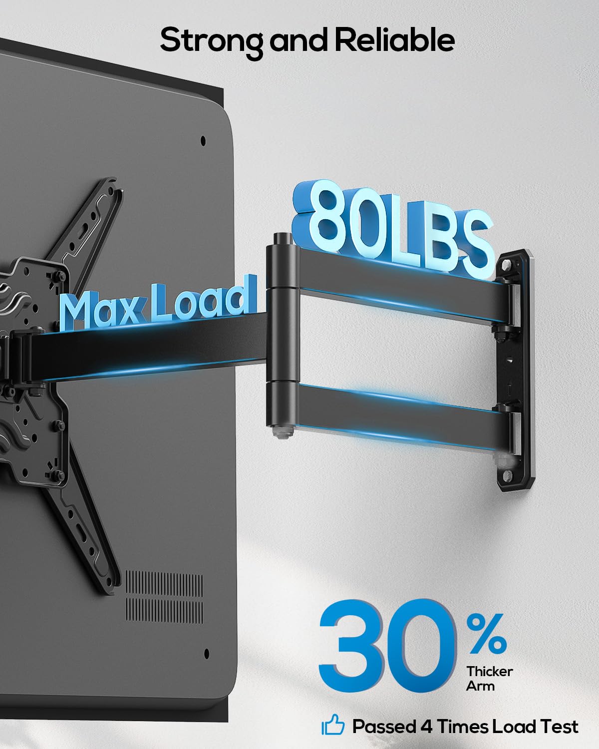USX STAR Corner TV Wall Mount Long Arm TV Mount Bracket for 37-84 Inch TVs, Full Motion TVs Wall Mounts with 32” Articulating Arms Extension & Tilt & Swivel, Max VESA 600x400mm, Holds up to 100 lbs