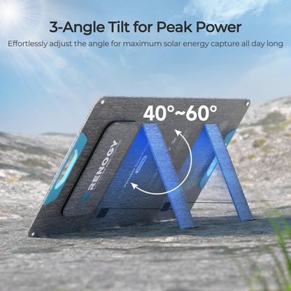 Renogy 200W Portable Solar Panel, IP65 Waterproof Foldable Solar Panel Power Backup, Solar Charger for Power Station RV Camping Off Grid