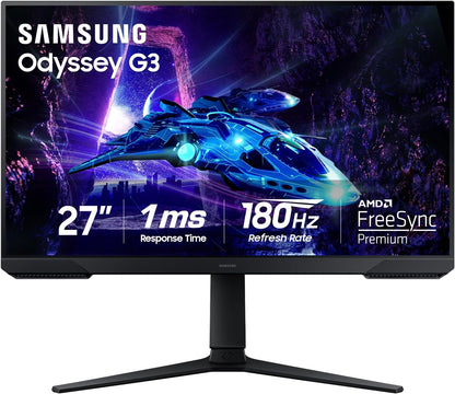 Samsung 27 inch Odyssey G3 Gaming Monitor FHD 180 Hz Refresh Rate (LS27DG302ENXZA) -[Canada Version]