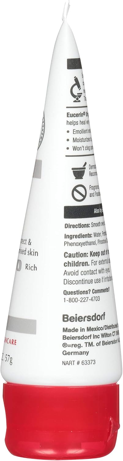 Eucerin Original Healing Cream, Unscented Body Cream for Extremely Dry, Sensitive and Compromised Skin, Emollient Enriched Body Moisturizer, 16 Oz Jar, Pack of 2