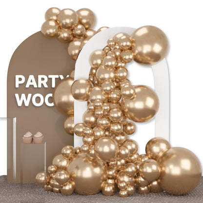 PartyWoo White Balloons 140 pcs Different Sizes of 18 12 10 5 Inch White Balloons Arch Kit Garland for Wedding Baby Shower Birthday Bridal Shower Graduation Engagement Party Decorations White-Y13