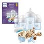 Philips Avent Natural Response Baby Gift Set - 3X 4oz Pink Bottles with Slow Flow Nipples (Flow 2), 1x 9oz Pink Bottle with Medium Flow Nipples (Flow 3), 2X Soothie Pacifiers 0-3m, SCD838/03