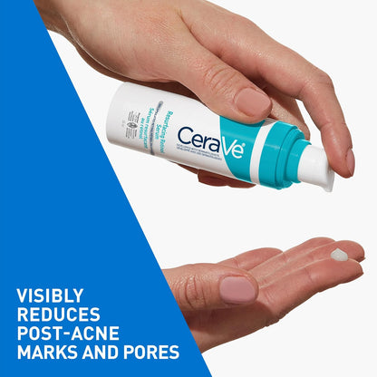 CeraVe Resurfacing Retinol Serum für das Gesicht mit Niacinamid. Hilft, den Hautton auszugleichen und die Haut zu glätten, gegen Pickelmale und zur Porenverkleinerung. Sanft, parfümfrei, nicht komedogen, sicher für empfindliche Haut, 30 ml