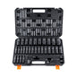 VEVOR 91-Piece 1/2" Drive Impact Socket Set, SAE (5/16" to 1-1/4") & Metric (8 to 32 mm), CR-V, Deep & Shallow, 6 Point, Ratchet Handle, Universal Joint, Adapters, Extension Bars (3, 5, 10 in)