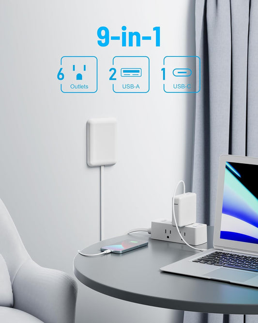 Olcorife Flat Extension Cord: A Space-Saving Power Strip for Tight Spaces