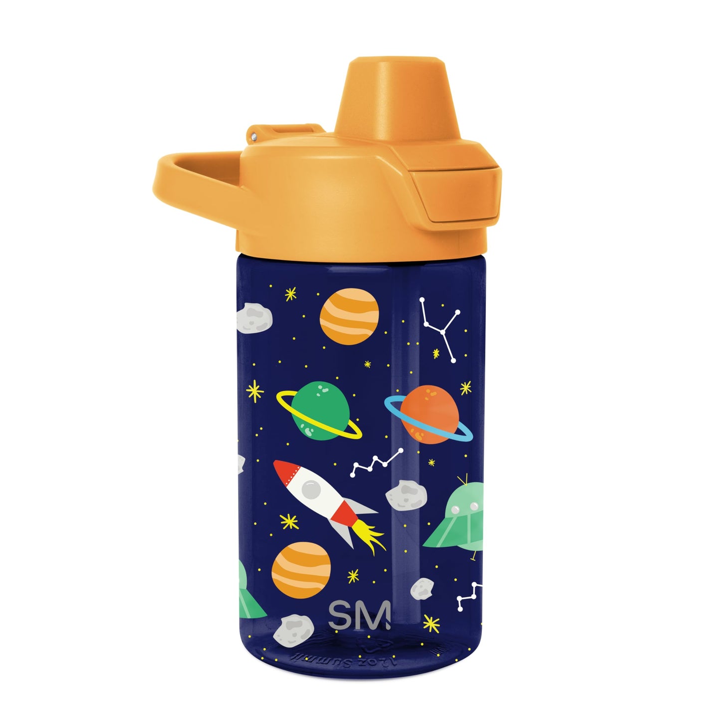 Simple Modern Peppa Pig Kids Tritan Plastic Summit Water Bottle | 12 oz BPA-Free Cup with Covered Leak Proof Straw Lid for Girls, Toddlers | Bubbles