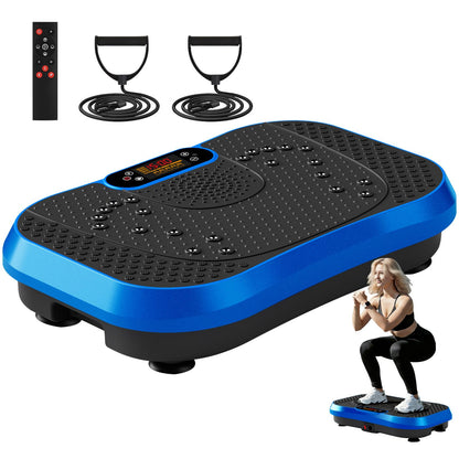 SoftGym Waver Vibration Plate Exercise Machine for Lymphatic Drainage Weight Loss,120 Speed Levels Vibrating Platform with Resistance Bands,Full-Body Workout Equipment for Muscle Activation
