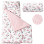 PHF Toddler Nap Mat with Removable Pillow and Minky Blanket, Rollup Design Kids Sleeping Mat, Slumber Bags for Boys, 55"x23" Toddler Sleeping Bag for Daycare Preschool Travel Camping, Space