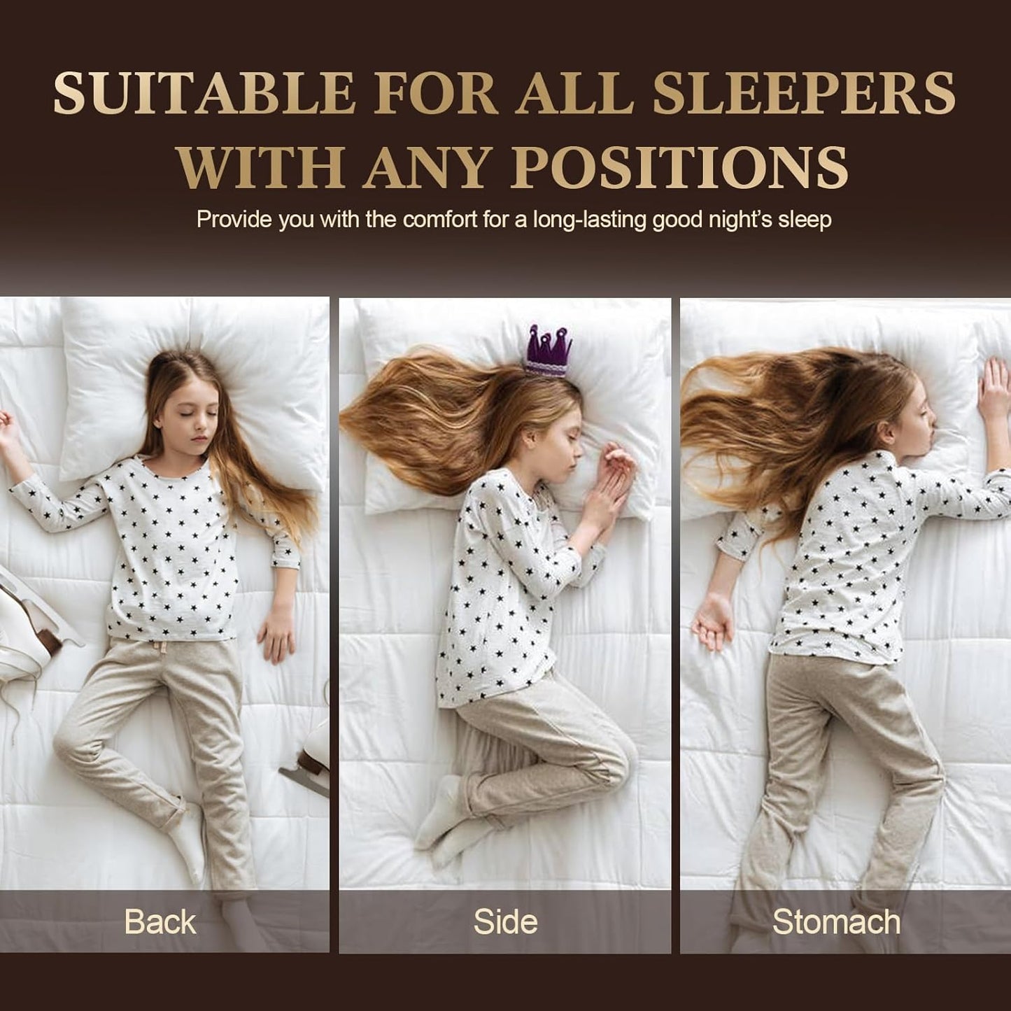 SHERWOOD Kissen, Queen-Size, 2er-Pack, Hotelkissen mit Baumwollbezug und Daunenalternative-Faserfüllung, Bettkissen zum Schlafen