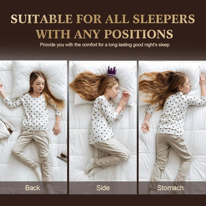 SHERWOOD Kissen, Queen-Size, 2er-Pack, Hotelkissen mit Baumwollbezug und Daunenalternative-Faserfüllung, Bettkissen zum Schlafen