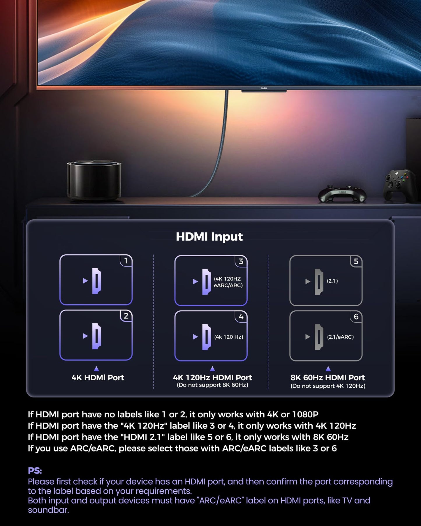 Silkland Zertifiziertes HDMI 2.1 Kabel, [4K@240Hz 144Hz 120Hz, 8K@60Hz] 1440P Ultra High Speed HDMI Kabel 48Gbps (Verbessertes geflochtenes Design), HDR10+, eARC, HDCP 2.3, Kompatibel mit Xbox/PS5/PS4/Roku TV-2m