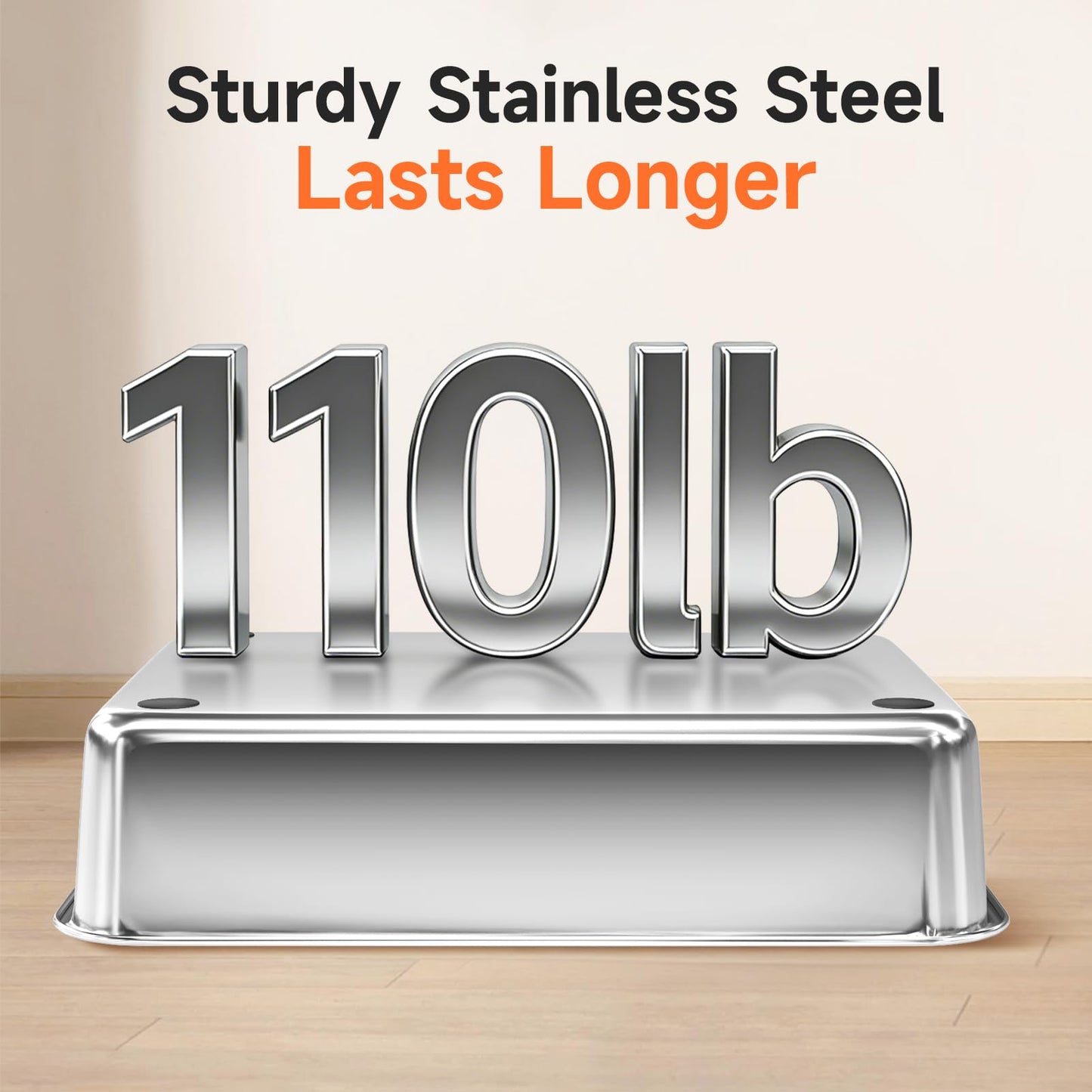 Stainless Steel Cat Litter Box, Odor Free Metal Litter Box with High Sides Lid, Open Top Low Entry Litter Pan Include Scoop Easy Cleaning Anti-Scratch Kitty Cat Box Anti-Urine Leakage, Non-Sticky