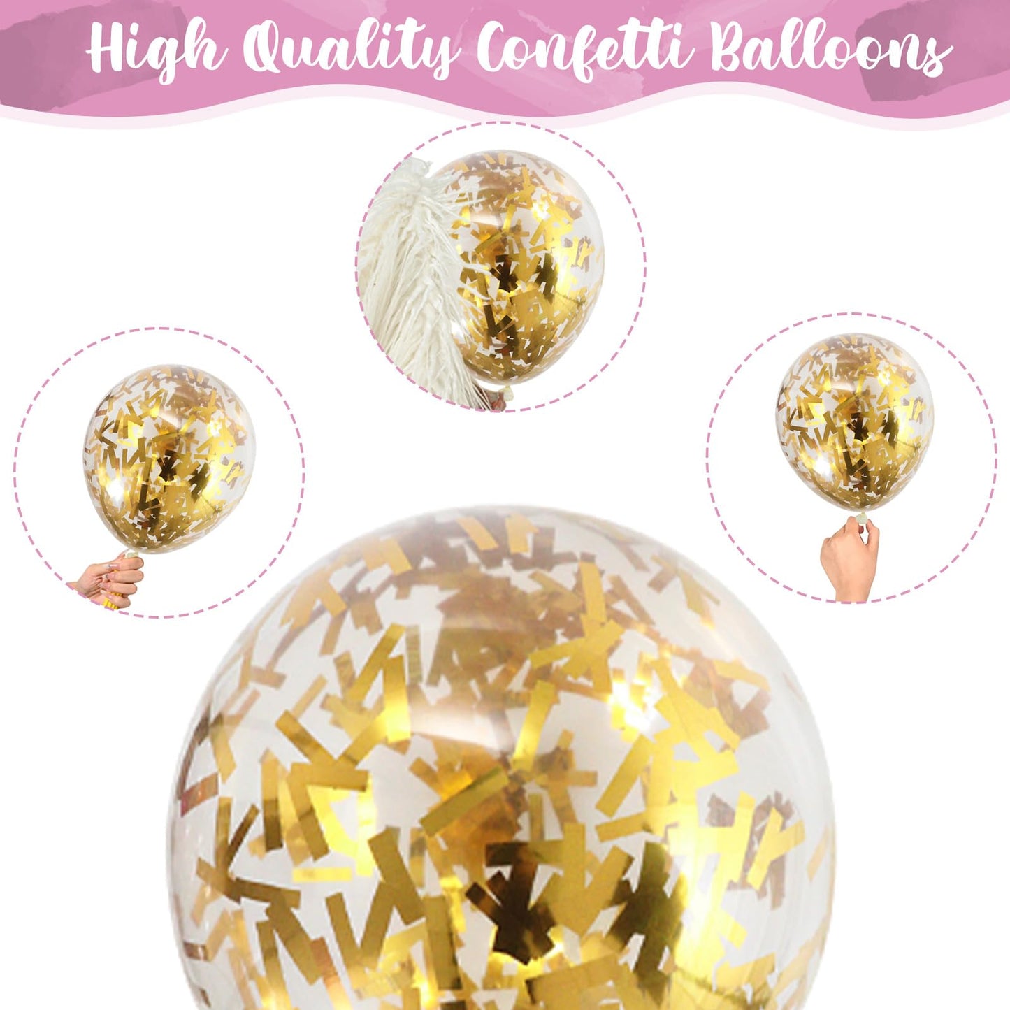 Pastellrosa und lilafarbene Ballons, 12-Zoll-Metallic-Lila-Flieder-Pink-Konfetti-Ballon-Set für Mädchen, Frauen, Kpop, Schmetterling-Geburtstag, Babyparty, Brautparty, Hochzeit, Prinzessin, Disco, Musikparty-Dekorationen