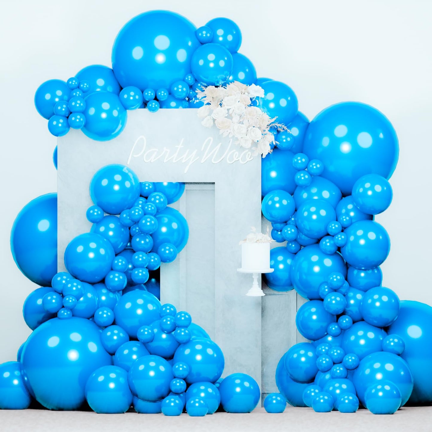 PartyWoo White Balloons 140 pcs Different Sizes of 18 12 10 5 Inch White Balloons Arch Kit Garland for Wedding Baby Shower Birthday Bridal Shower Graduation Engagement Party Decorations White-Y13