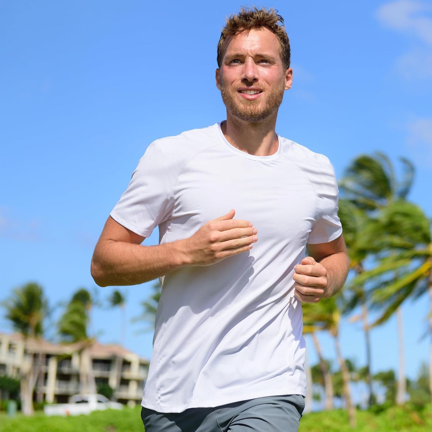 CE' CERDR Herren Kurzarm Gym T-Shirt Workout T-Shirt Schnelltrocknendes T-Shirt Performance Laufshirt Sport-Shirt