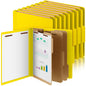 Skyygemm 24 Pcs Classification Folders Letter Size, 3 Divider Pressboard File Folder with Fasteners, Expanding File Organizer Bulk for School Teachers, Office Employee, Coworker, Staff (Yellow)