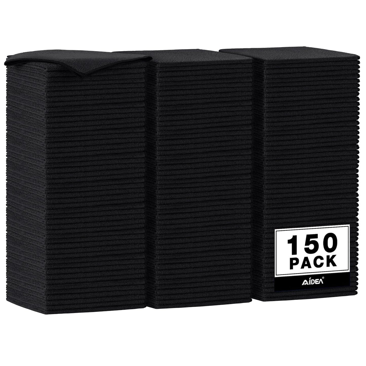 AIDEA Microfiber Cleaning Cloths-50PK, Microfiber Towels for Cars, Premium All-Purpose Car Cloth, Dusting Cleaning Rags, Absorbent Towels for SUVs, House, Kitchen, Window, Gift-12×12"