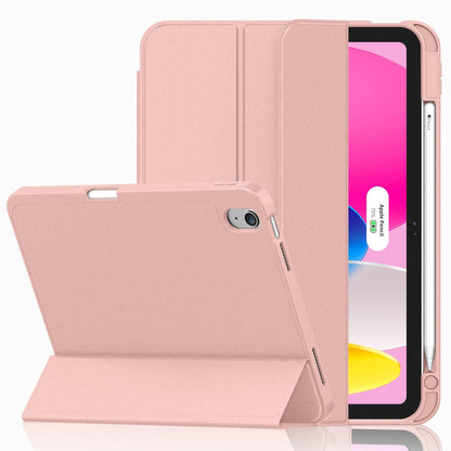 iMieet Case for iPad (A16)/iPad 10th Generation [11-Inch 2025/10.9 Inch 2022], Trifold Stand Smart Cover with Pencil Holder and Soft TPU Back, Supports Touch ID(Black)