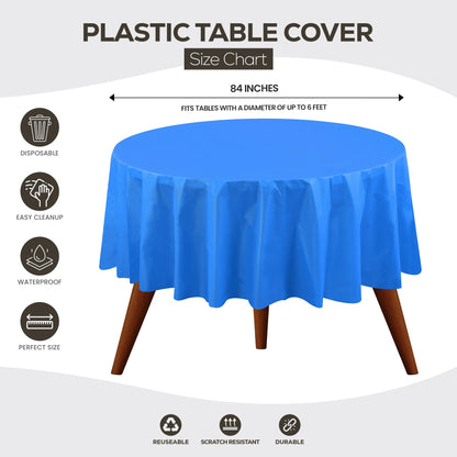 Utopia Kitchen Einweg-Tischdecke aus Kunststoff (12er Pack – 137x274 cm) Weiß Rechteckige Tischdecke Wasserdicht Schmutzabweisend Party-Tischdecke