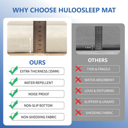Huloo Sleep Ultra Soft Baby Spielmatte für den Boden, 3,3 cm dicke Elasti-Foam 127x127 cm Laufgittermatte für Kleinkinder, rutschfeste Rückseite, sicher zum Krabbeln und für die Bauchlage, Tatami-Stil (Dunkelgrau)