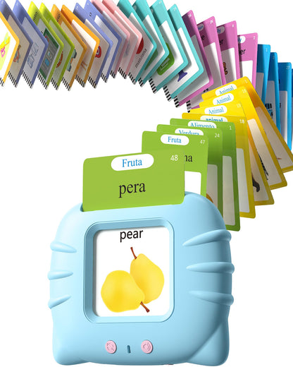 Airbition Talking Flash Cards for Toddlers 1 2 3 4 Year Olds, Montessori Language Learning Toys with 224 Words, Pocket Speech Therapy Toys, and Speech Development Educational Playthings for Children