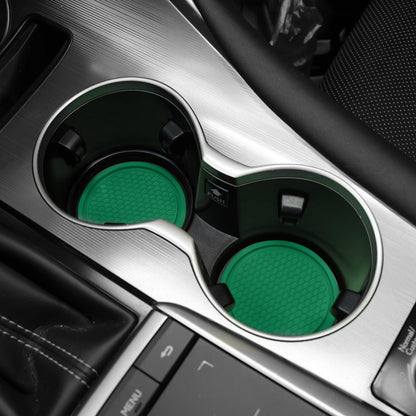 SINGARO Auto-Becheruntersetzer, 4 Stück universelle rutschfeste Becherhalter, in Ornamente eingebettete Untersetzer, Auto-Interieur-Zubehör, Schwarz
