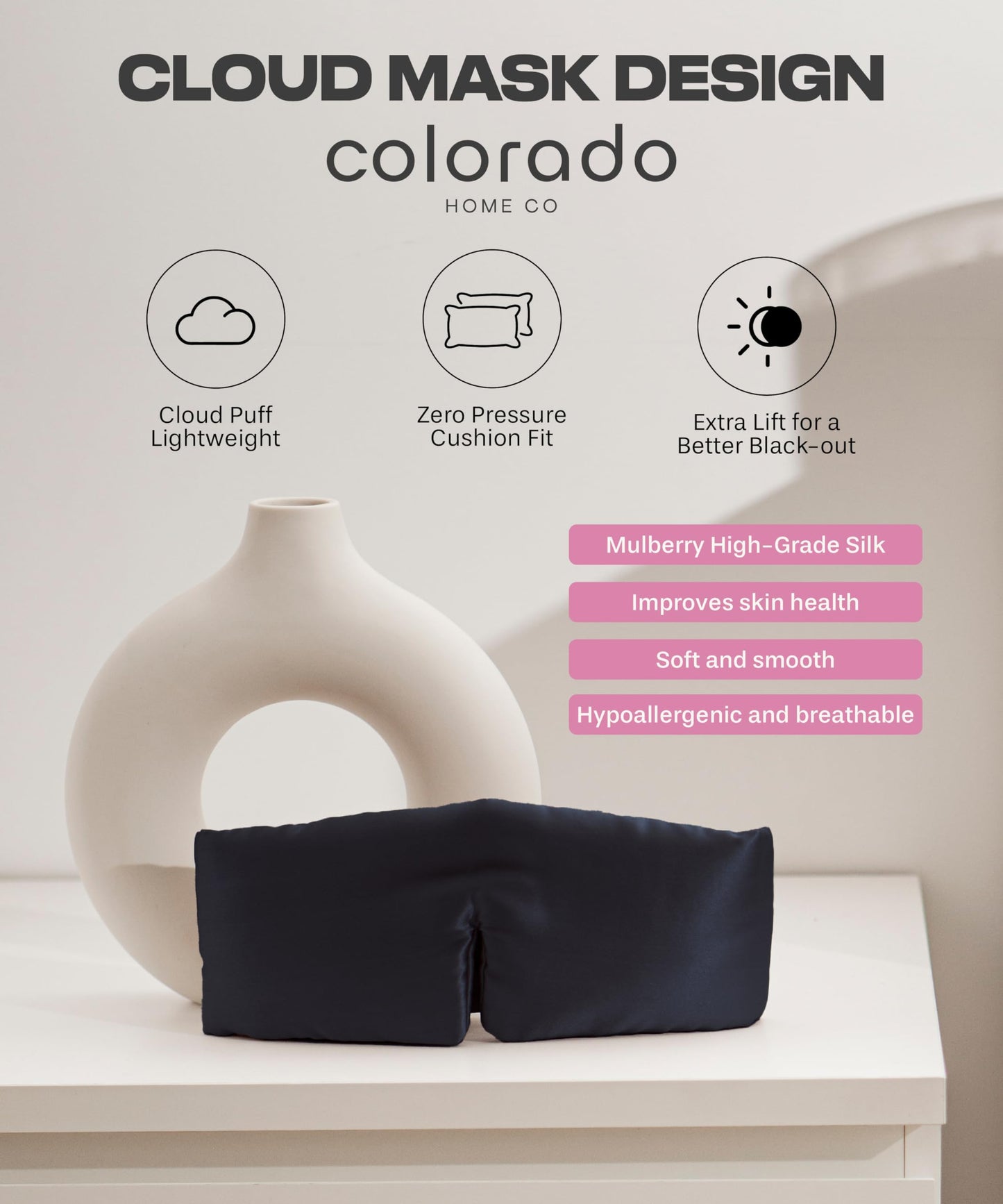 SUNDAYSILKS™ Exclusive Mulberry Silk Sleep Mask | Soft Eye Covers, Blackout Sleeping Mask for Women & Men | Silk Eye Mask for Sleep, Travel, and Relaxation | Antifaz para Dormir [Nude Champagne]