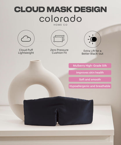 SUNDAYSILKS™ Exclusive Mulberry Silk Sleep Mask | Soft Eye Covers, Blackout Sleeping Mask for Women & Men | Silk Eye Mask for Sleep, Travel, and Relaxation | Antifaz para Dormir [Nude Champagne]