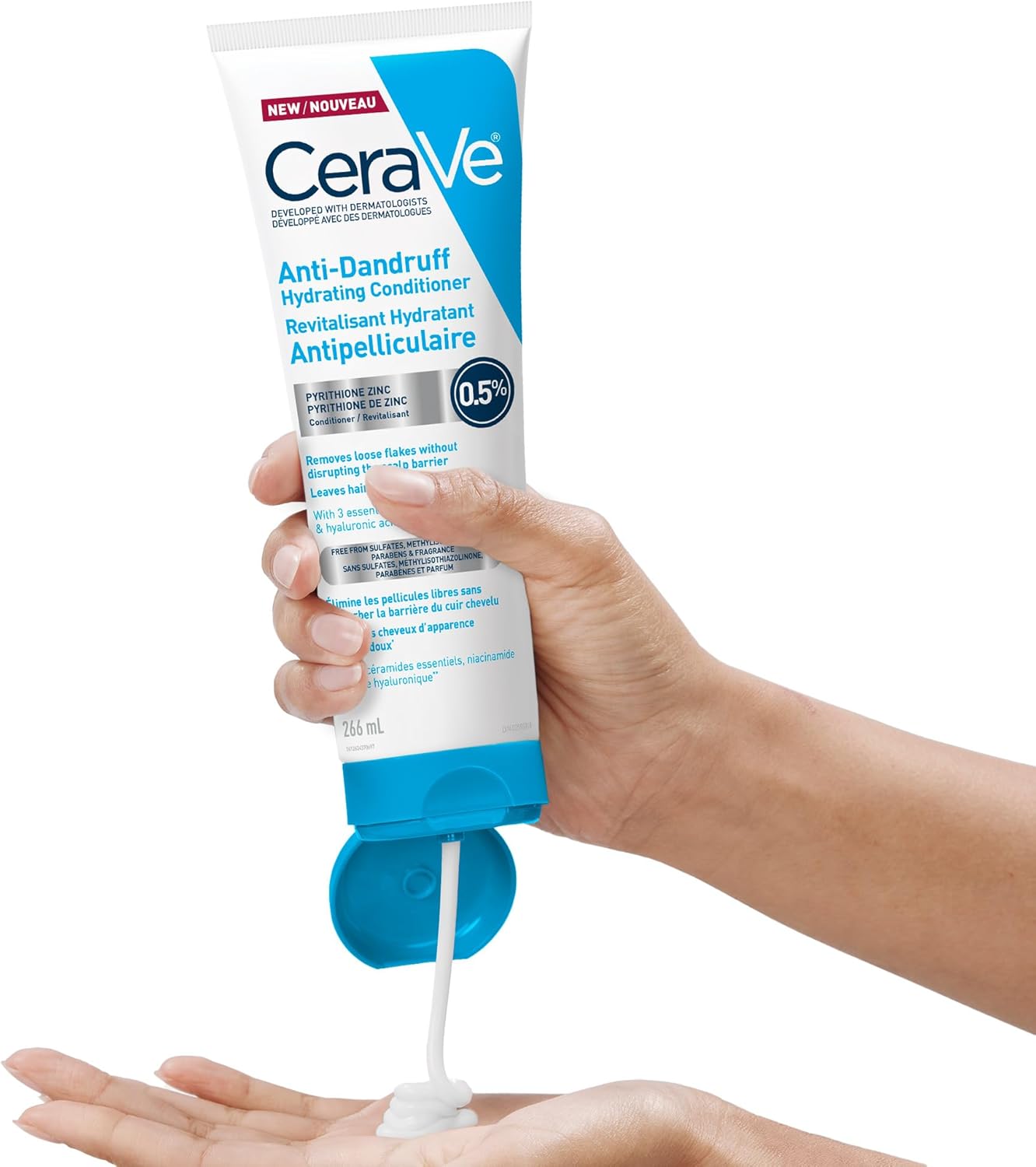 CeraVe Anti-Dandruff Hydrating Shampoo for Men & Women, Gently Cleanses Scalp & Hair While Reducing Flakes, Itchiness, and Irritation, Paraben-Free, Sulfate-Free, Suitable for All Hair Types. 355mL