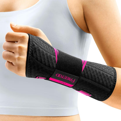 S/M(Wrist Size:13-20CM)Left Hand-black/Rose Red