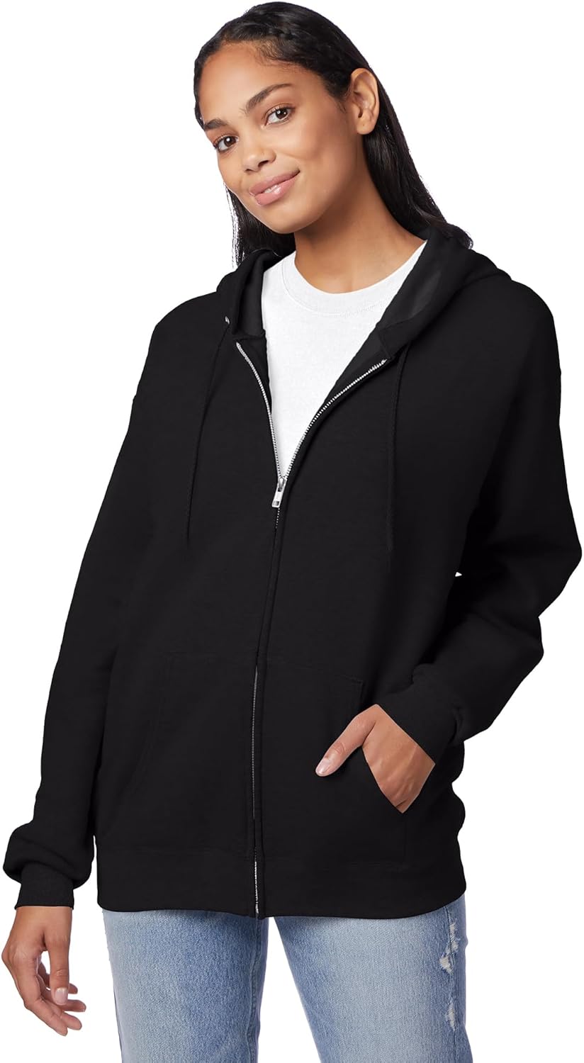 Hanes EcoSmart Full-Zip Hoodie: Soft, Sustainable, and Seriously Comfortable