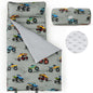 PHF Toddler Nap Mat with Removable Pillow and Minky Blanket, Rollup Design Kids Sleeping Mat, Slumber Bags for Boys, 55"x23" Toddler Sleeping Bag for Daycare Preschool Travel Camping, Space
