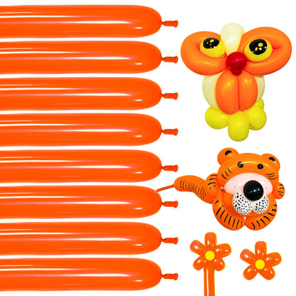 100Pcs clear 260 Balloons Clear Long Skinny Latex Balloon for Animal Ballons, Premium Quality Balloons for Beginners Baloons Making Kid's Carnivals Party Decoartion
