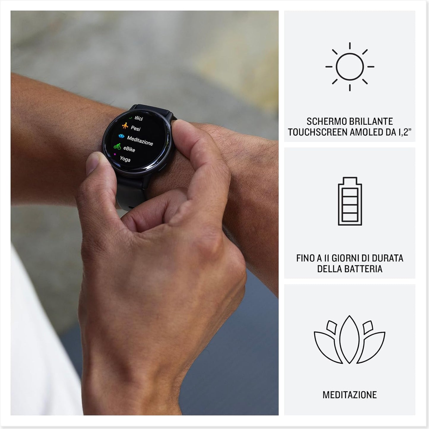 Garmin vívoactive 5, GPS-Smartwatch für Gesundheit und Fitness, AMOLED-Display, bis zu 11 Tage Akkulaufzeit, Schwarz